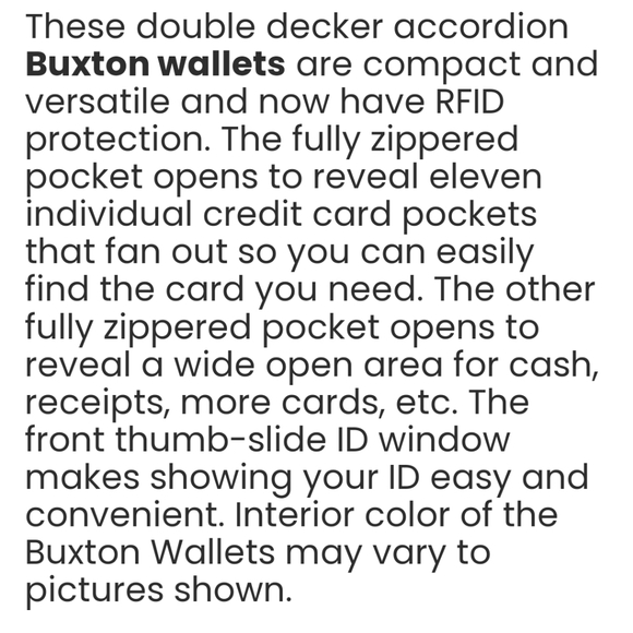 Buxton Accordion Wallet Unisex - Picture 6 of 10